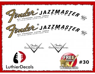 Fender Jazzmaster Guitar Decal #30